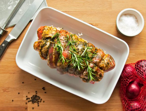 Rotolo di vitello, o rollee, al forno